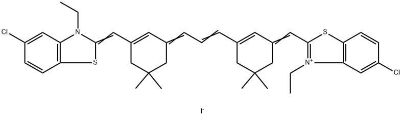 5-CHLORO-2-((3-[(E)-3-(3-([5-CHLORO-3-ETHYL-1,3-BENZOTHIAZOL-2(3H)-YLIDENE]METHYL)-5,5-DIMETHYL-2-CYCLOHEXEN-1-YLIDENE)-1-PROPENYL]-5,5-DIMETHYL-2-CYCLOHEXEN-1-YLIDENE)METHYL)-3-ETHYL-1,3-BENZOTHIAZOL-3-IUM IODIDE Struktur