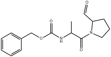 N-benzyloxycarbonylalanylprolinal Struktur