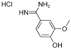 4-Hydroxy-3-methoxybenzenecarboximidamide hydrochloride Struktur