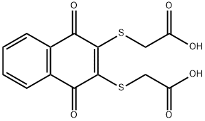 2,3-BIS(MERCAPTOACETIC ACID)-1,4-NAPHTHALENEDIONE Struktur