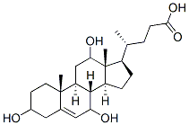 3,7,12-trihydroxy-5-cholenoic acid Struktur