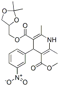 (2,2-dimethyl-1,3-dioxolan-4-yl)methyl methyl 2,6-dimethyl-4-(3-nitrop henyl)-1,4-dihydropyridine-3,5-dicarboxylate Struktur