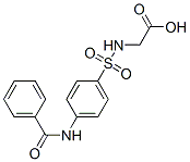 N-(((4-benzoylamino)phenyl)sulfonyl)glycine Struktur