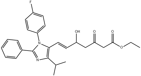 ETHYL ((4-FLUOROPHENYL)ISOPROPYL-PHENYL-IMIDAZOL-5-YL)-OH-OXO-6-HEPTENOATE,97% Struktur