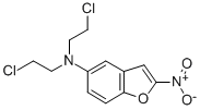 5-(BIS(2-CHLOROETHYL)AMINO)-2-NITROBENZOFURAN Struktur