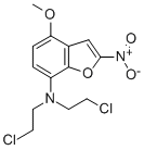 7-(BIS(2-CHLOROETHYL)AMINO)-4-METHOXY-2-NITROBENZOFURAN Struktur