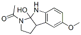 1-acetyl-1,2,3,3a,8,8a-hexahydro-8a-hydroxy-5-methoxypyrrolo(2,3-b)indole Struktur