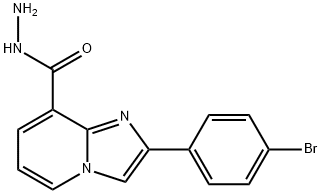 2-(4-bromophenyl)imidazo[1,2-a]pyridine-8-carbohydrazide Struktur