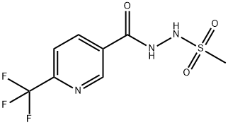 N'-{[6-(trifluoromethyl)-3-pyridinyl]carbonyl}methanesulfonohydrazide Struktur