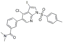 BenzaMide, 3-[4-chloro-3-iodo-1-[(4-Methylphenyl)sulfonyl]-1H-pyrrolo[2,3-b]pyridin-5-yl]-N,N-diMethyl- Struktur