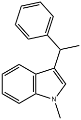 1-methyl-3-(1-phenylethyl)-1H-indole Struktur