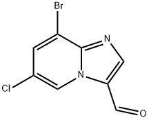 8-Bromo-6-chloro-3-formylimidazo[1,2-a]pyridine Struktur