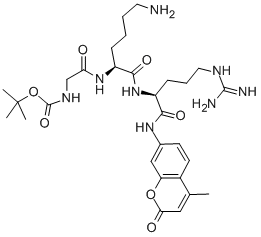 BOC-GLY-LYS-ARG-MCA Struktur
