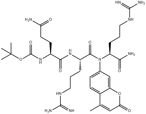 BOC-GLN-ARG-ARG-AMC ACETATE SALT Struktur