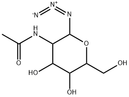 N-(2-Azido-4,5-dihydroxy-6-(hydroxymethyl)tetrahydro-2H-pyran-3-yl)acetamide Struktur