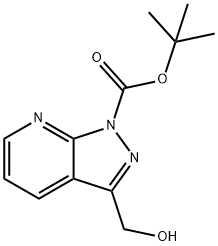 1H-Pyrazolo[3,4-b]pyridine-1-carboxylic acid, 3-(hydroxyMethyl)-, 1,1-diMethylethyl ester Struktur