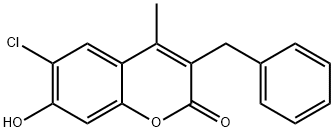 3-(benzyl)-6-chloro-7-hydroxy-4-methyl-coumarin Struktur