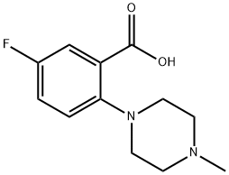 5-Fluoro-2-(4-Methyl-1-piperazinyl)benzoic Acid Struktur