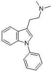 INDOLE, 3-(2-(DIMETHYLAMINO)ETHYL)-1-PHENYL- Struktur