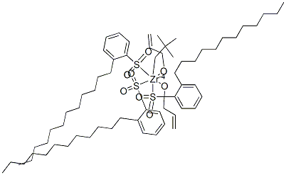 Zirconium, 2,2-bis(2-propenyloxy-.kappa.O)methyl-1-butanolato-.kappa.Otris(dodecylbenzenesulfonato-.kappa.O)- Struktur