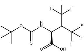 (S)-N-Boc-4,4,4,4,4,4-Hexafluorovaline Struktur