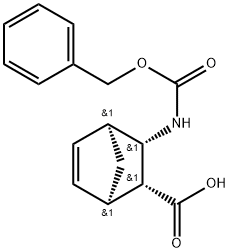 3-EXO-(BENZYLOXYCARBONYLAMINO)BICYCLO[2.2.1]HEPT-5-ENE-2-EXO-CARBOXYLIC ACID Struktur