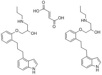 1-(2-(3-(1H-Indol-4-yl)propyl)phenoxy)-3-propylamino-2-propanol fumara te Struktur