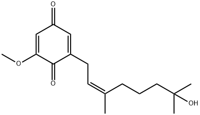 2-[(Z)-7-Hydroxy-3,7-dimethyl-2-octenyl]-6-methoxy-2,5-cyclohexadiene-1,4-dione Struktur