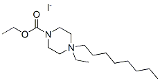 ethyl 4-ethyl-4-octyl-2,3,5,6-tetrahydropyrazine-1-carboxylate iodide Struktur