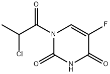 2,4(1H,3H)-Pyrimidinedione, 1-(2-chloro-1-oxopropyl)-5-fluoro- (9CI) Struktur