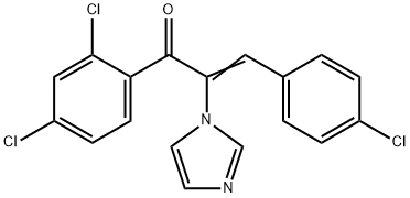 2-Propen-1-one,  3-(4-chlorophenyl)-1-(2,4-dichlorophenyl)-2-(1H-imidazol-1-yl)- Struktur