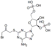 2-((3-bromo-2-oxopropyl)thio)adenosine 2',5'-bisphosphate Struktur