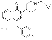 1(2H)-Phthalazinone, 2-(1-(cyclopropylmethyl)-4-piperidinyl)-4-((4-flu orophenyl)methyl)-, monohydrochloride Struktur