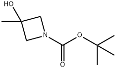 3-Hydroxy-3-methyl-azetidine-1-carboxylic acid tert-butyl ester Struktur