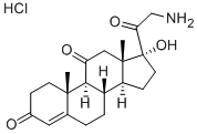 21-Amino-17-hydroxypregn-4-ene-3,11,20-trione hydrochloride Struktur