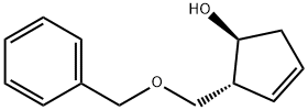 (1S, 2R)-2-(Benzyloxymethyl)-1-hydroxy-3-cyclopentene Struktur