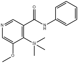 5-METHOXY-N-PHENYL-4-(TRIMETHYLSILYL)NICOTINAMIDE Struktur