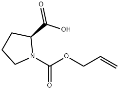 (S)-1-(allyloxycarbonyl)pyrrolidine-2-carboxylic acid Struktur