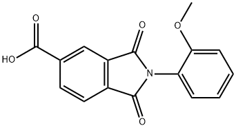 2-(2-METHOXYPHENYL)-1,3-DIOXO-2,3-DIHYDRO-1H-ISOINDOLE-5-CARBOXYLIC ACID Struktur