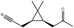 (1R,3S)-2,2-DIMETHYL-3-(2-OXOPROPYL)-CYCLOPROPANEACETONITRILE Struktur