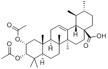 2,3-BIS(ACETYLOXY)-(2ALPHA,3ALPHA)-URS-12-EN-28-OIC ACID Struktur