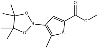 METHYL 5-METHYL-4-(4,4,5,5-TETRAMETHYL-1,3,2-DIOXABOROLAN-2-YL)THIOPHENE-2-CARBOXYLATE Struktur