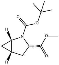 2-tert-Butyl 3-methyl (1S,3S,5S)-2-azabicyclo[3.1.0]hexane-2,3-dicarboxylate Struktur