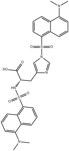 N,1-二[[5-(二甲基氨基)-1-萘基]磺?；鵠-L-組氨酸 結構式