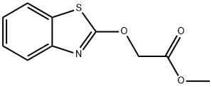 Acetic acid, (2-benzothiazolyloxy)-, methyl ester (9CI) Struktur