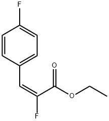 (E)-2-Fluoro-3-(4-fluorophenyl)-propenoic acid, ethyl ester Struktur