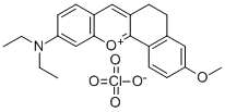 10-DIETHYLAMINO-3-METHOXY-6,12A-DIHYDRO-5H-BENZO[C]XANTHYLIUM PERCHLORATE Struktur