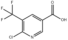 6-Chloro-5-(trifluoromethyl)pyridine-3-carboxylic acid Struktur