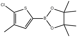 2-(5-Chloro-4-methylthiophen-2-yl)-4,4,5,5-tetramethyl-1,3,2-dioxaborolane Struktur