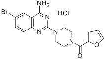 1-(4-Amino-6-bromo-2-quinazolinyl)-4-(2-furanylcarbonyl)piperazine hyd rochloride Struktur